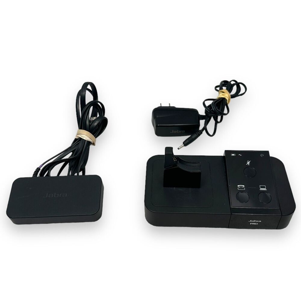 Jabra Pro Docking Station & Link 9400bs & 14201-20 with‎ Cables & Power Adapter